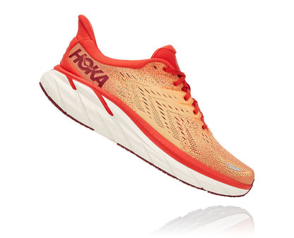 Hoka One One scarpa da corsa da uomo Clifton 8 1119393/FBOR rosso arancio