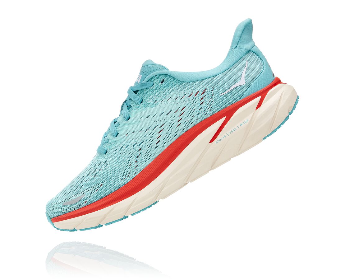 Hoka One One scarpa da corsa da donna Clifton 8 1119394/AEBL aquarelle/eggshell blue