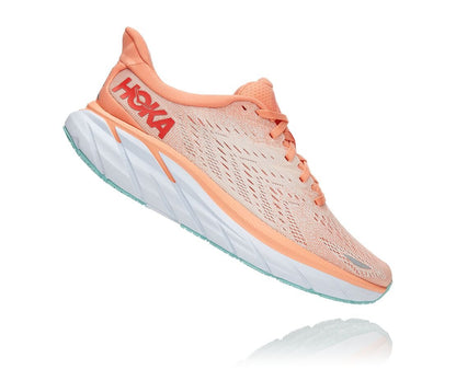 Hoka One One scarpa da corsa da donna Clifton 8 1119394/CSPY cantaloupe/silver peony