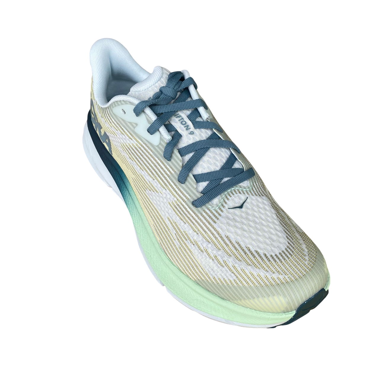 Hoka One One scarpa da corsa junior Clifton 9 1131170-DWL verde sfumato blu